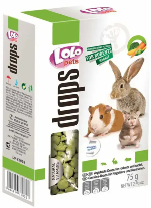 LOLO PETS Drops - Витамини със зеленчуци за гризачи 75г
