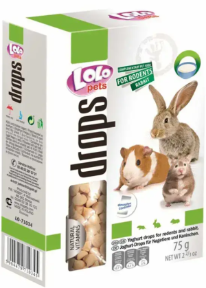 LOLO PETS Drops - Витамини с йогурт за гризачи 75г