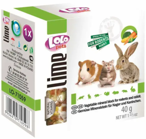 LOLO PETS Минерален блок/Креда за гризачи - Зеленчуци 40гр