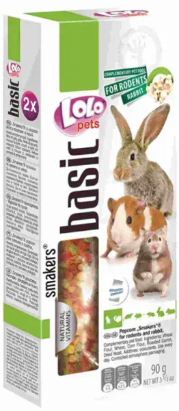 LOLO PETS Крекери за гризачи 2бр - Пуканки
