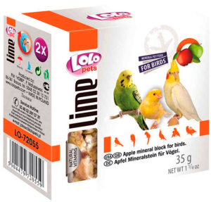 LOLO PETS Минерален блок/Креда за птици - Ябълка