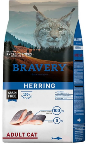 Bravery Herring Adult Cat - Пълноценна храна за израснали котки от всички породи с херинга