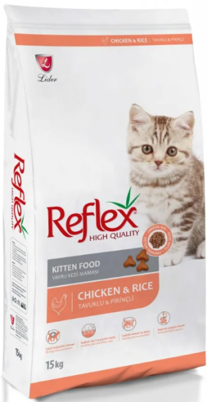 Reflex Kitten - Пълноценна храна за подрастващи котки от всички породи с пилешко месо
