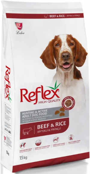 Reflex High Energy Beef Adult Dog - Пълноценна храна за активни израснали кучета с говеждо месо 15 кг