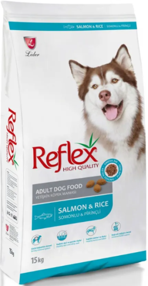 Reflex Salmon & Rice Adult Dog - Пълноценна храна израснали кучета от всички породи със сьомга и ориз 15 кг