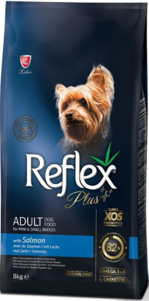 Reflex Plus Salmon Small Breed Adult Dog - Пълноценна храна за израснали кучета от малки породи със сьомга 8 кг