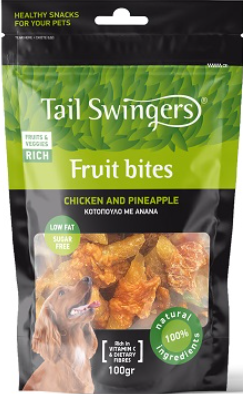 Pet-Interest TAIL SWINGERS Fruit bites chicken and pineapple – Плодови пръчици с пиле и ананас