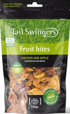 Pet-Interest TAIL SWINGERS Fruit bites chicken and apple – Плодови пръчици с пиле и ябълка