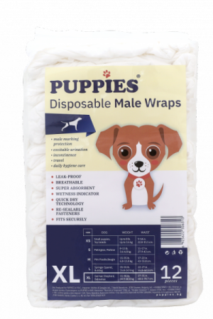 Puppies 12бр. Памперси/Пелени за мъжки кучета 