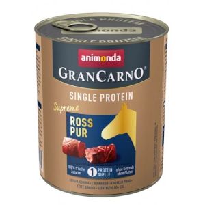 GranCarno Single Protein Pure Horse 0.400kg x 6pcs - Единичен протеин само конско месо 0.400кг х 6броя 