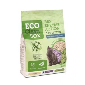 Eco Clean Box Тофу котешка тоалетна с био ензими ЛАВАНДУЛА