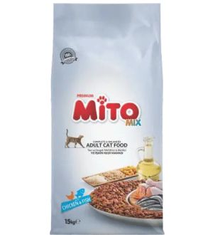 MITO CAT ADULT MIX CHICKEN&FISH 15kg - Мито котешки гранули Пиле и Риба 15кг
