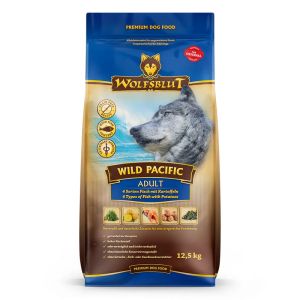 Wolfsblut Wild Pacific Adult храна за кучета с дива тихоокеанска риба и картофи, 12.5 кг