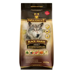 Wolfsblut Black Marsh Adult храна за кучета с воден бивол и сладки картофи, 12.5 кг