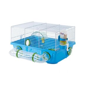 Клетка Savic Billy Metro 42.5 x 38 x 23см, метална, с хранилка, поилка, колело, тунел за игра, за хамстери и мишки