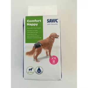 Памперс за куче Savic, T6, 46-56см, 12бр 