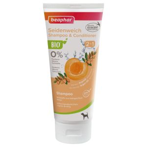 Beaphar Bio Conditioner 2 in 1 200мл - с био арганово масло, кайсия, алое вера, неутрално pH, без парабени, алкохол, силикон