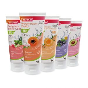 Beaphar Bio Shampoo Sensetive 200мл - с био жълт кантарион, касис, алое вера, неутрално pH, без парабени, алкохол, силикон