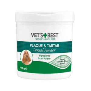 Vet's Best Dental Powder Dog 90гр дентална пудра за кучета с водорасли и Спирулина